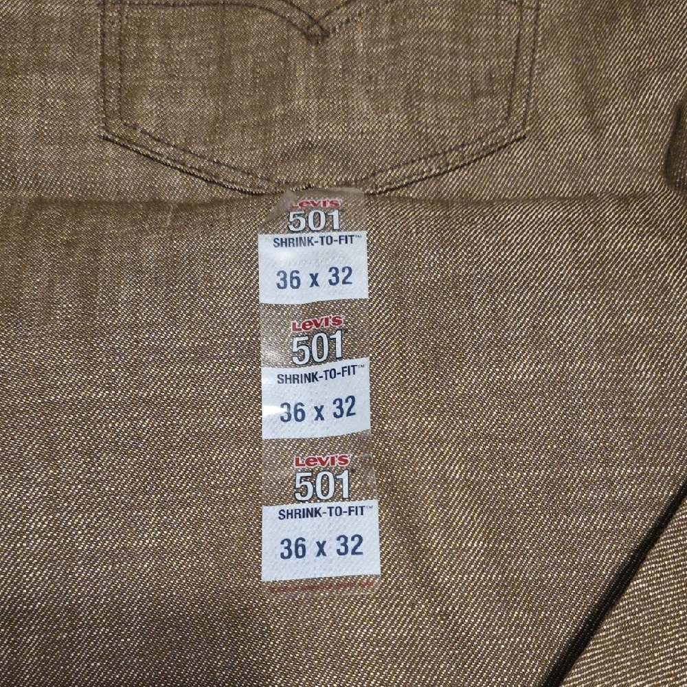 Levi's Men's 501 Straight Fit Jeans - Brown - Picture 2 of 11